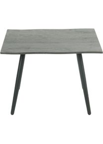 Couchtisch Hela "Z&Uuml;RICH", grau (grau, schwarz, schwarz, grau), B:60cm H:42cm T:60cm, Tische, Couchtisch, Baumkantenoptik,Vierfu&szlig;,quadratisch,60 x 60 cm