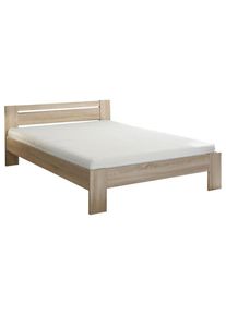 CARRYHOME Bett, Sonoma Eiche, Holzwerkstoff, 140x200 cm, in verschiedenen Gr&ouml;&szlig;en erh&auml;ltlich, Schlafzimmer, Komplette Schlafzimmer und Serien, Schlafzimmerserien