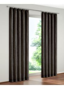 Vorhang WIRTH "B-Holmsund" Gr. 9, grau, B:172cm H:200cm, Chenille, Polyacryl, Gardinen, Vorhang