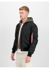 Bomberjacke ALPHA INDUSTRIES "MA-1 VF Vintage Fit 59", Herren, Gr. M, schwarz, Web, Obermaterial: 100% Nylon, unifarben, slim fit normal, B&uuml;ndchen, Jacken Bomberjacke, Kunstfaser, slim fit