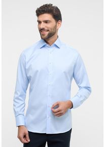 Langarmhemd Eterna "MODERN FIT", Herren, Gr. 45, Normalgr&ouml;&szlig;en, blau (hellblau), Twill, 100% Baumwolle, tailliert, Manschette, Hemden Langarmhemd, NON IRON (b&uuml;gelfrei)