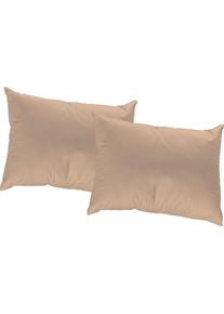 Dekokissen Adam "Uni Collection", braun (hellbraun, unifarben), B:40cm L:60cm, Baumwolle, Dekokissen_Sitzkissen_Kissenh&uuml;llen, Dekokissen, aus zertifizierter Bio-Baumwolle, Kissenh&uuml;lle ohne F&uuml;llung, 1 St&uuml;ck