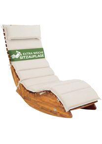 Detex Auflage Saunaliege Creme 177x58x7cm