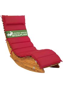 Detex Auflage Saunaliege Rot 177x58x7cm