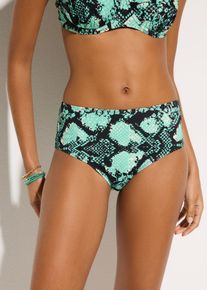 bonprix Figi bikini z wysoką talią, zielony, 48