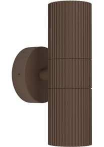 Eglo Wandleuchte "TOMELLOSO Wandlampe - Alu - GU10 - 2X28W - IP44", braun (rostfarben), 2, H: 20cm, 1 Stk., Leuchten, Au&szlig;enbeleuchtung, Au&szlig;enwandleuchte, Terrasse, L6 x H20 x AL11 cm, Wandleuchte