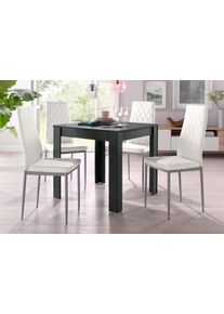 Essgruppe OTTO HOME, grau (schieferfarben, wei&szlig;), Sitzm&ouml;bel-Sets, Essgruppe, mit Tisch in schieferfarben, Breite 80 cm