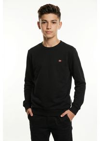 Sweatshirt Napapijri, Jungen, Gr. 16, schwarz, Sweatware, Obermaterial: 80% Baumwolle, 20% Polyester, relaxed fit normal, Rundhals, angesetztes B&uuml;ndchen, Sweatshirts Sweatshirt, klassische Sweatshirt-Ausf&uuml;hrung, aus Baumwolle und Polyester