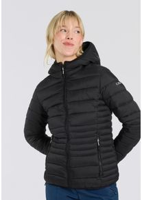Steppjacke CMP, Damen, Gr. 46, schwarz (nero), Obermaterial: 100% Polyamid. Futter: 100% Polyamid. Wattierung: 100% Polyester, Jacken Steppjacke, mit Kapuze, wasserabweisend