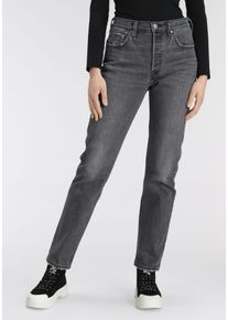 Levi's 5-Pocket-Jeans LEVI'S "501 Long", Damen, Gr. 33, L&auml;nge 30, grau, Denim/Jeans, Obermaterial: 99% Baumwolle, 1% Elasthan, figurbetont, Jeans 5-Pocket-Jeans, 501 Collection