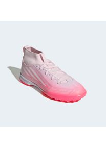 Fu&szlig;ballschuh adidas Performance "F50 SPARKFUSION LEAGUE KIDS MID-CUT-, TURF", Kinder, Gr. 34, rosa (solar turbo, ftwr wei&szlig;, distilled pink), Synthetik, Textil, Schuhe Fu&szlig;ballschuh, f&uuml;r Kinder & Jugendliche