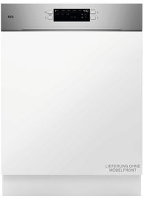 AEG teilintegrierbarer Geschirrsp&uuml;ler "GT620C2SCM", Energieeffizienz: C, wei&szlig; (edelstahl), B:59,6cm H:81,8cm T:57cm, Geschirrsp&uuml;ler, Sp&uuml;lmaschine &ndash; starke Spr&uuml;habdeckung, viel Platz & sauber, teilintegrierbarer Geschirrsp&uuml;ler