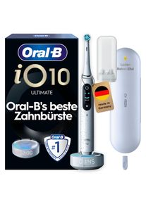 Elektrische Zahnb&uuml;rste Oral-B "Oral-B iO Series 10", wei&szlig; (stardust wei&szlig;), Elektrozahnb&uuml;rstenB:2,5cm H:25,3cm T:2,5cm, Kunststoff, Elektrische Zahnb&uuml;rste, iO Sense Zahnputz-Coach Schnellladestation Langanhaltender Akku, B:2,5cm H:25,3cm T:2,5cm