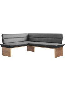 Eckbank OTTO HOME "Beluna Polsterbank, Sitzecke", anthrazit (cobra 2000), decor wotan eiche, B:210cm H:89cm T:169cm, Polyester, Sitzb&auml;nke, Eckbank, mit Wellenunterfederung im Sitz, TOPSELLER