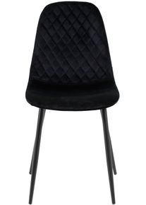 Schalenstuhl Hela "MIRA, Esszimmerstuhl, Stuhl, 4-Fu&szlig; Stuh", schwarz, B:44cm H:89cm T:53cm, St&uuml;hle, Schalenstuhl, 1, 2 oder 4 St&uuml;ck, Schalenstuhl mit Steppung, K&uuml;chenstuhl