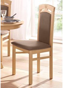 Esszimmerstuhl Home Affaire "Anthony", braun (braun, buchefarben), B:47cm H:101cm T:51cm, Holzwerkstoff, St&uuml;hle, Esszimmerstuhl, Holzstuhl mit dekorativen Fr&auml;sungen