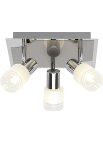 Brilliant Deckenstrahler "Lea", wei&szlig; (eisen, chrom, wei&szlig;), 3, H: 14,5cm, 1 Stk., Leuchten, LED Spotrondell 3flg eisen/chrom/wei&szlig;, Deckenstrahler