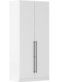 Kleiderschrank OTTO HOME "Mehrzweckschrank Aktenschrank M&ouml;bel Mietswohnung Schlafzimmer AVOLA", wei&szlig; (alpinwei&szlig;), B:91cm H:229cm T:54cm, Holzwerkstoff, Schr&auml;nke, Kleiderschrank, mit hochwertigen Stangengriffen in Schwarz aus Metall MADE IN GERMANY