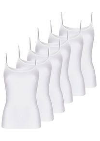Achseltop Nina von C. "6er Pack Tr&auml;gerhemd Fine Cotton", Damen, Gr. 46, N-Gr, wei&szlig;, Obermaterial: 100% Baumwolle CO., Unterhemden Achseltop