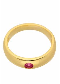 Adelia&acute;s Kettenanh&auml;nger ADELIA&acute;S "Adelia's 585 Gold Anh&auml;nger Taufring mit Rubin &Oslash; 11,2 mm", rot, Schmuckanh&auml;nger, Damen, Gelbgold 585, Kettenanh&auml;nger