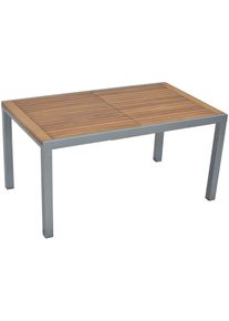 Gartentisch Merxx "Tilos", grau (graphit, natur, graphit, natur), H:75cm T:90cm, Tische, Gartentisch, BxTxH: 150-200x90x75 cm
