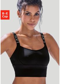 active by Lascana Sport-BH LASCANA ACTIVE, Damen, Gr. 85, Cup E, schwarz, Microtouch, Obermaterial: 76% Polyamid, 24% Elasthan, BHs Sport-BH, ohne B&uuml;gel in Longform &ndash; ideal f&uuml;r Yoga, Sport-Top