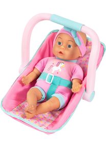 Puppen Autositz BAYER "inklusive Puppe 35 cm", rosa, Puppenausstattungen, KinderB:23cm H:10,5cm T:35,5cm, Puppen Autositz, B:23cm H:10,5cm T:35,5cm