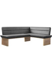 Eckbank OTTO HOME "Beluna Polsterbank, Sitzecke", anthrazit (cobra 2000), decor wotan eiche, B:210cm H:89cm T:169cm, Polyester, Sitzb&auml;nke, Eckbank, mit Wellenunterfederung im Sitz, TOPSELLER