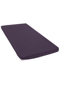 Spannbettlaken OTTO HOME "Topper Basic, in Gr. 90x200, 140x200 oder 180x200 cm", schwarz lila, B:180cm L:200cm, Baumwoll-Jersey, Obermaterial: 100% Baumwolle, Bettlaken, Spannbettlaken, Baumwolle, Matratzen bis 8 cm H&ouml;he, Bettlaken, Spannbetttuch, Laken