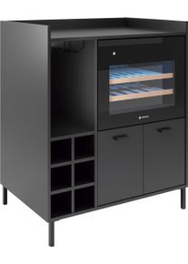 Weinschrank BASIC BY BALCULINA "Tarent B/H/T 90x105x58 cm", schwarz, B:90cm H:105cm T:56cm, Holzwerkstoff, Schr&auml;nke, Weinschrank, Breite 90 cm, wahlweise mit Weink&uuml;hler