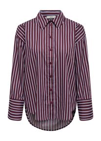 Jacqueline de Yong Langarmbluse JDY "JDYSERENA L/S SHIRT WVN NOOS", Damen, Gr. XL, port royale stripes:cashmere blau, cloud dancer, Web, Obermaterial: 100% Baumwolle, gestreift, loose fit Po-bedeckend, Blusen Langarmbluse, Baumwolle, loose fit