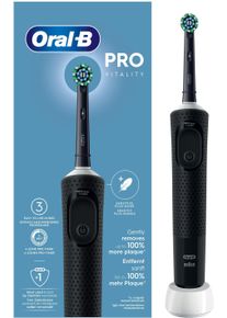Elektrische Zahnb&uuml;rste Oral-B "Oral-B Pro Vitality", schwarz, Elektrozahnb&uuml;rstenB:3,5cm H:24cm T:3,5cm, Kunststoff, Elektrische Zahnb&uuml;rste, 1 Aufsteckb&uuml;rste, B:3,5cm H:24cm T:3,5cm