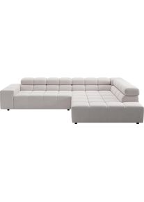 Ecksofa Home Affaire "Ancona, Ecksofa, incl. Kopfteilverstellung, Breite 319 cm, L-Form", wei&szlig;, B:319cm H:70cm T:215cm, 100% Polyester, Sofas, Ecksofa, wahlweise elektrische Sitztiefenverstellung