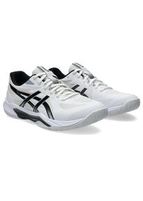 Hallenschuh asics "GEL-TACTIC 13", Herren, Gr. 45, schwarz-wei&szlig; (wei&szlig;, schwarz), Synthetik, Schuhe Hallenschuh, f&uuml;r Handball und Volleyball geeignet