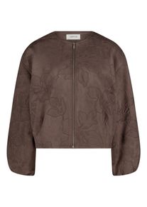 Jackenblazer Cartoon "Blouson mit Eingrifftaschen", Damen, Gr. 40, braun (dunkelbraun), Obermaterial: 90% Polyester PES. 10% Elasthan EL., Blazer Jackenblazer