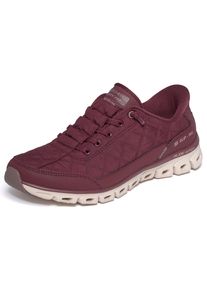 Slip-On Sneaker Skechers "GLIDE-STEP", Damen, Gr. 42, burgunderrot, Synthetik, Textil, Schuhe Slip-On Sneaker, Freizeitschuh, Slipper mit No Tie Fit zum Schlupfen