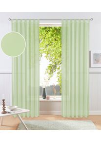 Gardine OTTO HOME "XANA" Gr. 3, braun, gr&uuml;n, B:145cm H:225cm, Voile, Polyester, Gardinen, Gardine, Bestseller, einfarbig, 1 Schal, pflegeleicht, preiswert