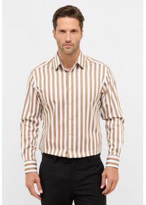 Langarmhemd Eterna "MODERN FIT", Herren, Gr. 40, Normalgr&ouml;&szlig;en, beige (taupe), Satin, 100% Baumwolle, tailliert, Manschette, Hemden Langarmhemd, NON IRON (b&uuml;gelfrei)
