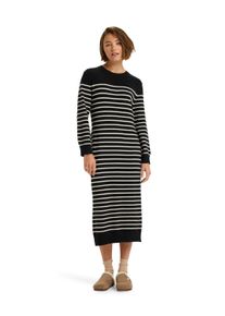 Strickkleid Roxy "Cool Waves", Damen, Gr. XL, US-Gr&ouml;&szlig;en, schwarz-wei&szlig; (anthrazit), Obermaterial: 52% Viskose, 28% Polyester, 20% Nylon., Kleider Strickkleid
