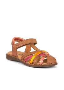 Sandale froddo, M&auml;dchen, Gr. 30, bunt (braun, multi), Leder, metallic, Schuhe Sandale