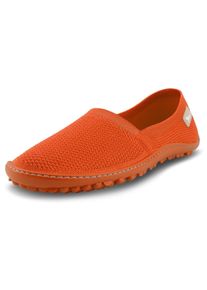 Barfu&szlig;schuh Leguano "FLAIR", Damen, Gr. 40, orange, Textil, Schuhe Barfu&szlig;schuh, Slipper, Schlupfschuh mit Logo-Aufn&auml;her an der Ferse