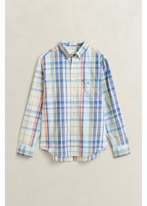 Langarmhemd Gant "REGULAR POPLIN MULTICHECK SHIRT", Herren, Gr. 3XL, N-Gr, misty mint, Web, Obermaterial: 100% Baumwolle, kariert, regular fit normal, Rundhals, eingesetzt Manschette, Hemden Langarmhemd, Regular fit mit buntem Karomuster