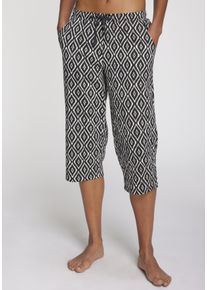 Caprihose, Damen, Gr. 32/34, N-Gr, schwarz-wei&szlig; (schwarz, wei&szlig;, gemustert), Single Jersey, Obermaterial: 100% Baumwolle, VIVANCE DREAMS BY LASCANA, gemustert, Basic, Basic 3/4-L&auml;nge, Hosen Caprihose, mit sch&ouml;nem Muster