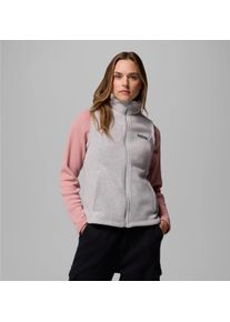 Fleeceweste Columbia "Benton Springs Vest", Damen, Gr. L, grau (cirrus grau heather), Fleece, Obermaterial: 100% Polyester, Westen Fleeceweste, atmungsaktives Material, schnell trocknend, wasserabweisend