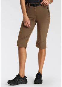 Trekkinghose CMP, Damen, Gr. 44, N-Gr, braun (toffee), Obermaterial: 89% Polyester, 11% Elasthan, Hosen Trekkinghose, mit Rei&szlig;verschlusstaschen, atmungsaktiv, gerader Beinschnitt
