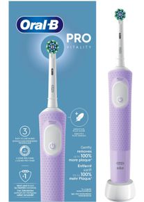 Elektrische Zahnb&uuml;rste Oral-B "Oral-B Pro Vitality", lila (violett), Elektrozahnb&uuml;rstenB:3,5cm H:24cm T:3,5cm, Kunststoff, Elektrische Zahnb&uuml;rste, 1 Aufsteckb&uuml;rste, B:3,5cm H:24cm T:3,5cm