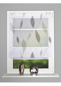 Magnetrollo Home Wohnideen "PAOLO", wei&szlig; (stein), B:80cm H:130cm, Obermaterial: 100% Polyester, Raffrollos, Magnetrollo, digital bedruckt