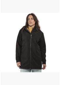 Sch&ouml;ffel Softshelljacke SCH&Ouml;FFEL "Softshell Jk Style Suavio WMS", Damen, Gr. 34, schwarz, Softshell, Obermaterial: 100% Polyester, unifarben, Basic ca. Mitte Oberschenkel, Rippb&uuml;ndchen, Jacken Softshelljacke, mit 2-Wege-Rei&szlig;verschluss, wasserabweisend und windabweisend