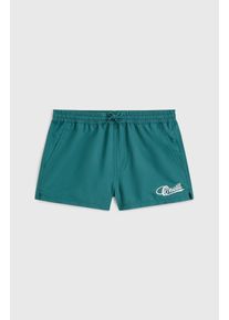 O`Neill Badeshorts O'NEILL "ESSENTIALS SWIMSHORTS", M&auml;dchen, Gr. 176 (170), N-Gr, gr&uuml;n (botanical heat), Obermaterial: 100% Polyester, Badehosen Badeshorts, f&uuml;r Children, schnell trocknendes Material, aus Polyester