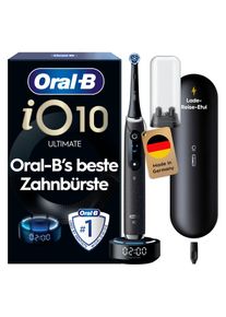 Elektrische Zahnb&uuml;rste Oral-B "Oral-B iO Series 10", schwarz (cosmic schwarz), Elektrozahnb&uuml;rstenB:2,5cm H:25,3cm T:2,5cm, Kunststoff, Elektrische Zahnb&uuml;rste, iO Sense Zahnputz-Coach Schnellladestation Langanhaltender Akku, B:2,5cm H:25,3cm T:2,5cm